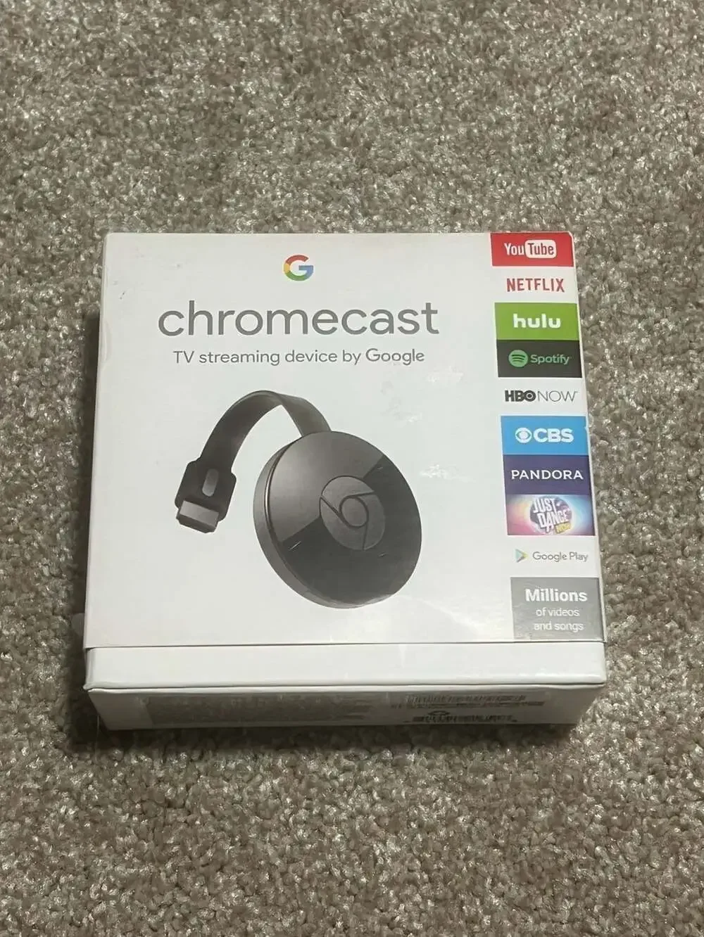 Google Chromecast 2nd Generation TV Streaming Device Black
